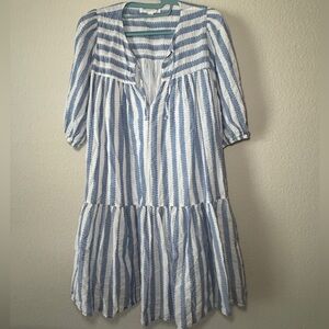 Emerson Fry Sky Blue and White Dress